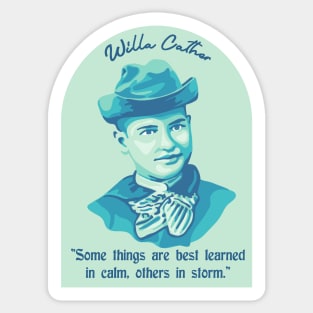 Willa Cather Portrait and Quote Sticker